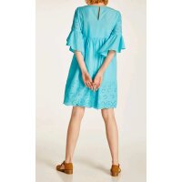Dress with embroidery, turquoise