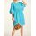 Dress with embroidery, turquoise