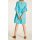 Dress with embroidery, turquoise