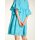 Dress with embroidery, turquoise