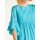 Dress with embroidery, turquoise
