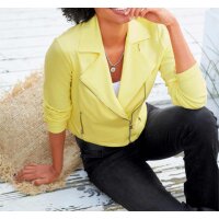Designer-Jerseyblazer im Biker-Look, zitrone