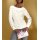 Sweater with bead trim, ecru