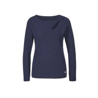 Kaschmir-Pullover m. Cut-Outs, marine