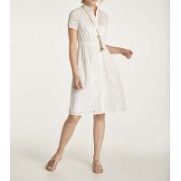 Kleid m. Lochmusterstickerei, offwhite