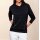 Sweatshirt with stones and eyelet trim, black