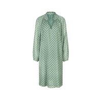 Crêpe-Druck-Kleid, jade-sand