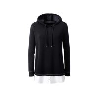 2-in-1-Sweatshirt m.Blusenteil, schwarz-weiß