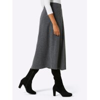 Pleat wool mix skirt, grey blend