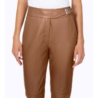 Lammnappaleder-Hose m. Gürtel, cognac