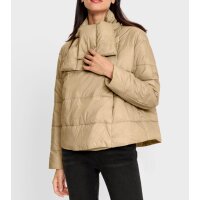 Jacket with removable scarf, camel