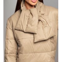 Jacket with removable scarf, camel