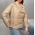 Jacket with removable scarf, camel