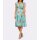 Designer-Chiffon-Druckkleid, mint-taupe
