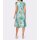 Designer-Chiffon-Druckkleid, mint-taupe