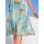 Designer-Chiffon-Druckkleid, mint-taupe