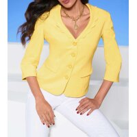 Designer-Blazer m. Bogenkanten, gelb