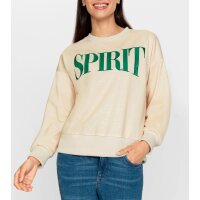 Sweatshirt m. Schriftzug, elfenbein
