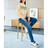Sweatshirt m. Schriftzug, elfenbein