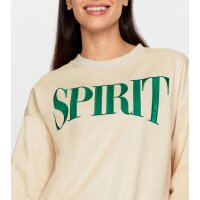 Sweatshirt m. Schriftzug, elfenbein
