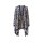 Jacquard knit cape, blue-taupe-silver