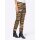 Stretch print trousers, camel-grey