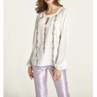 Chiffonbluse m. Strass, offwhite
