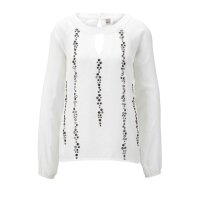 Chiffonbluse m. Strass, offwhite