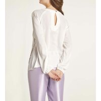 Chiffon blouse with strass, offwhite