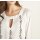Chiffon blouse with strass, offwhite