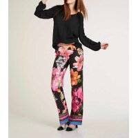Designer-Bluse m. Plisseesaum, schwarz