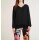 Designer-Bluse m. Plisseesaum, schwarz