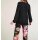 Designer-Bluse m. Plisseesaum, schwarz
