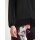 Designer-Bluse m. Plisseesaum, schwarz