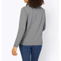Stehkragen-Sweatshirt m. Tunnelzug , grau