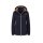 Wollmix-Jacke m. Kapuze, marine-cognac
