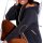 Wollmix-Jacke m. Kapuze, marine-cognac