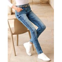 5-Pocket-Jeans in Used-Optik, blue-bleached