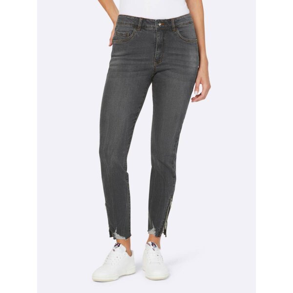 Push-up-Jeans m.Destroyed-Effekt, black denim
