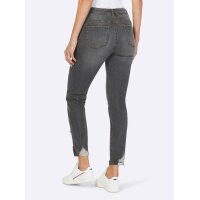 Push-up-Jeans m.Destroyed-Effekt, black denim