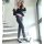 Push-up-Jeans m.Destroyed-Effekt, black denim