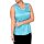 Satin top, turquoise