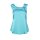 Satin top, turquoise