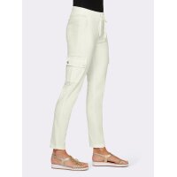 Stretch cargo trousers, white
