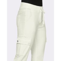 Stretch cargo trousers, white