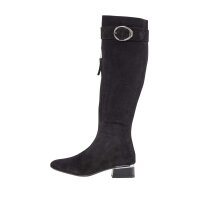 Veloursleder-Stiefel, schwarz