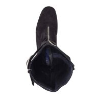 Veloursleder-Stiefel, schwarz