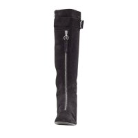 Veloursleder-Stiefel, schwarz