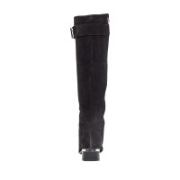 Veloursleder-Stiefel, schwarz
