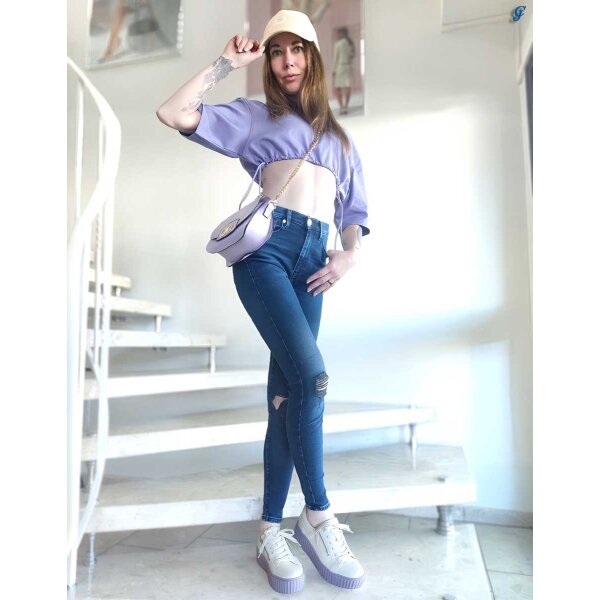 Jeansy skinny fit Sylvia, ciemnoniebieskie